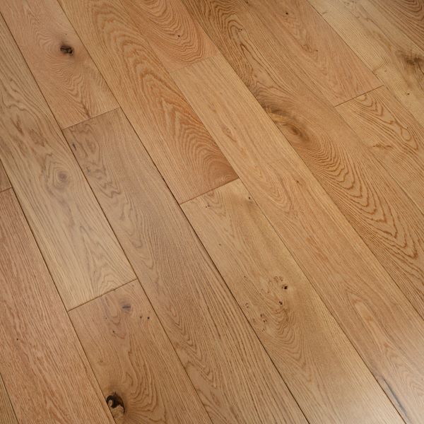 150mm x 14/3mm x random lengths Oak Lacquered Rustic Grade Engineered Wood Flooring 