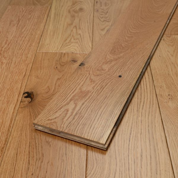 150mm x 14/3mm x random lengths Oak Lacquered Rustic Grade Engineered Wood Flooring 