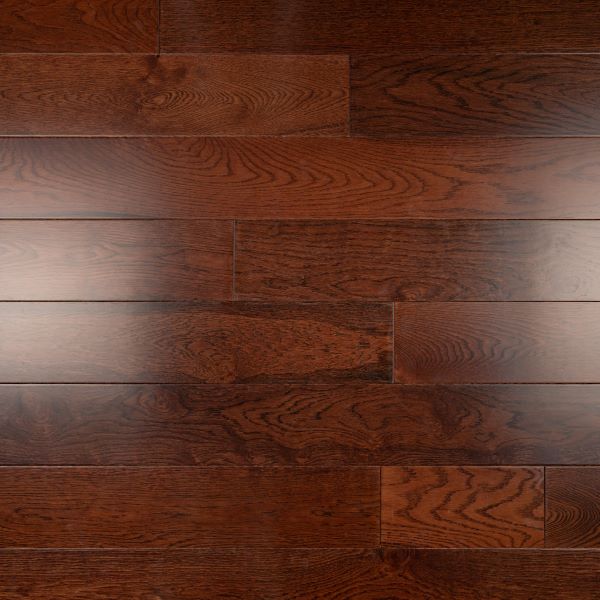 150mm x 14/3mm x random lengths Walnut Stain Oak Lacquered Rustic Grade Engineered Wood Flooring 