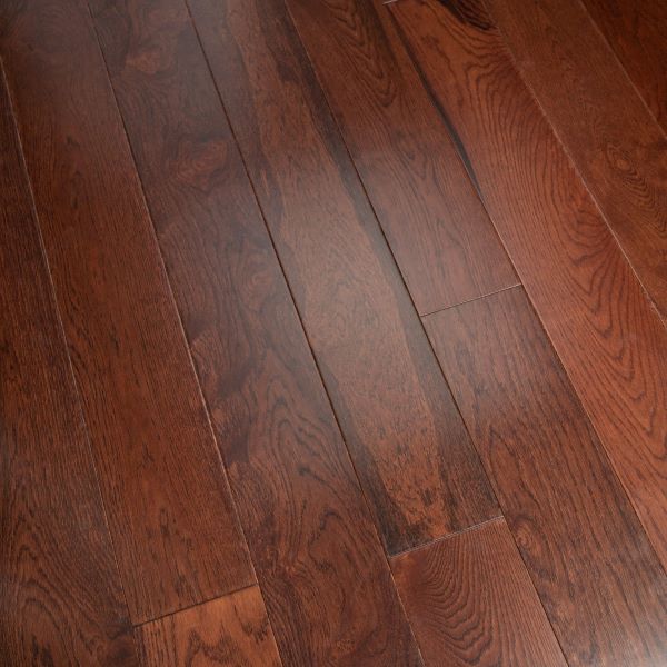 150mm x 14/3mm x random lengths Walnut Stain Oak Lacquered Rustic Grade Engineered Wood Flooring 