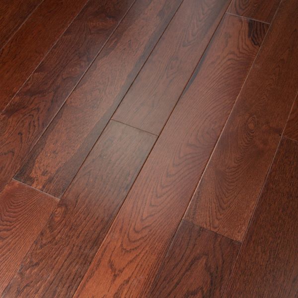 150mm x 14/3mm x random lengths Walnut Stain Oak Lacquered Rustic Grade Engineered Wood Flooring 