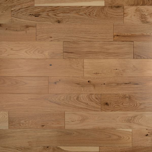125mm x 18/5mm x random lengths Oak Lacquered Rustic Grade Engineered Wood Flooring 