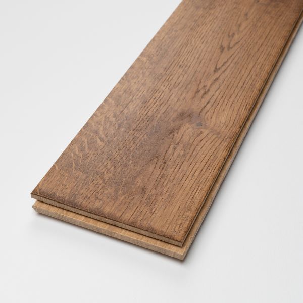 125mm x 18mm x random lengths Golden Handscraped Oak UV Oiled Rustic Grade Solid Wood Flooring 
