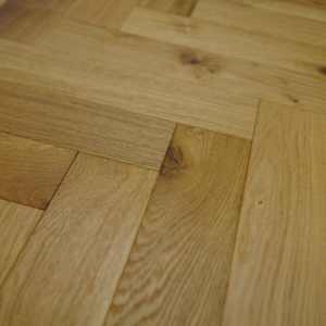 90mm x 18mm x 400mm Oak Brush & UV Oiled Herringbone Engineered Rustic Flooring 